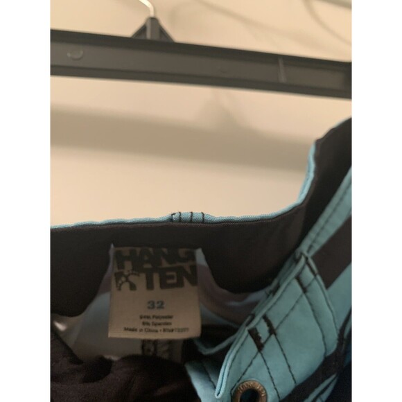 Hang Ten Men's Striped Swim Board Shorts Unlined 1pc Size M 32-34 Multicolor - Picture 5 of 7